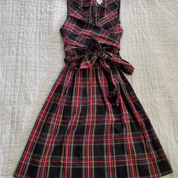 J. Crew Dresses & Skirts - J. Crew V Neck Wrap Tartan Plaid Dress-6